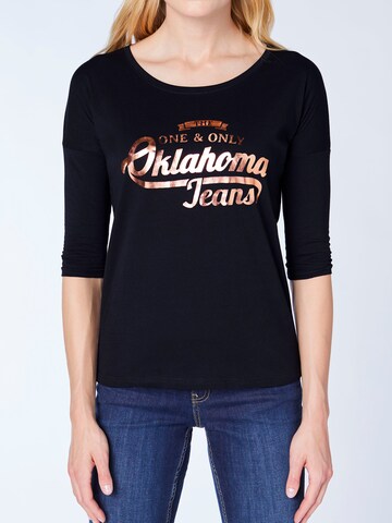 Oklahoma Jeans Longsleeve ' Women, T-Shirt, Comfort Fit ' in Schwarz