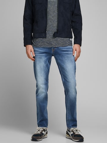 JACK & JONES Szabványos Farmer 'Mike' - kék: elől