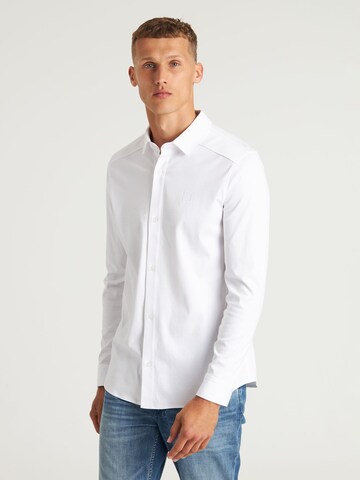 CHASIN' Slim fit Overhemd 'Archer.L Sol' in Wit