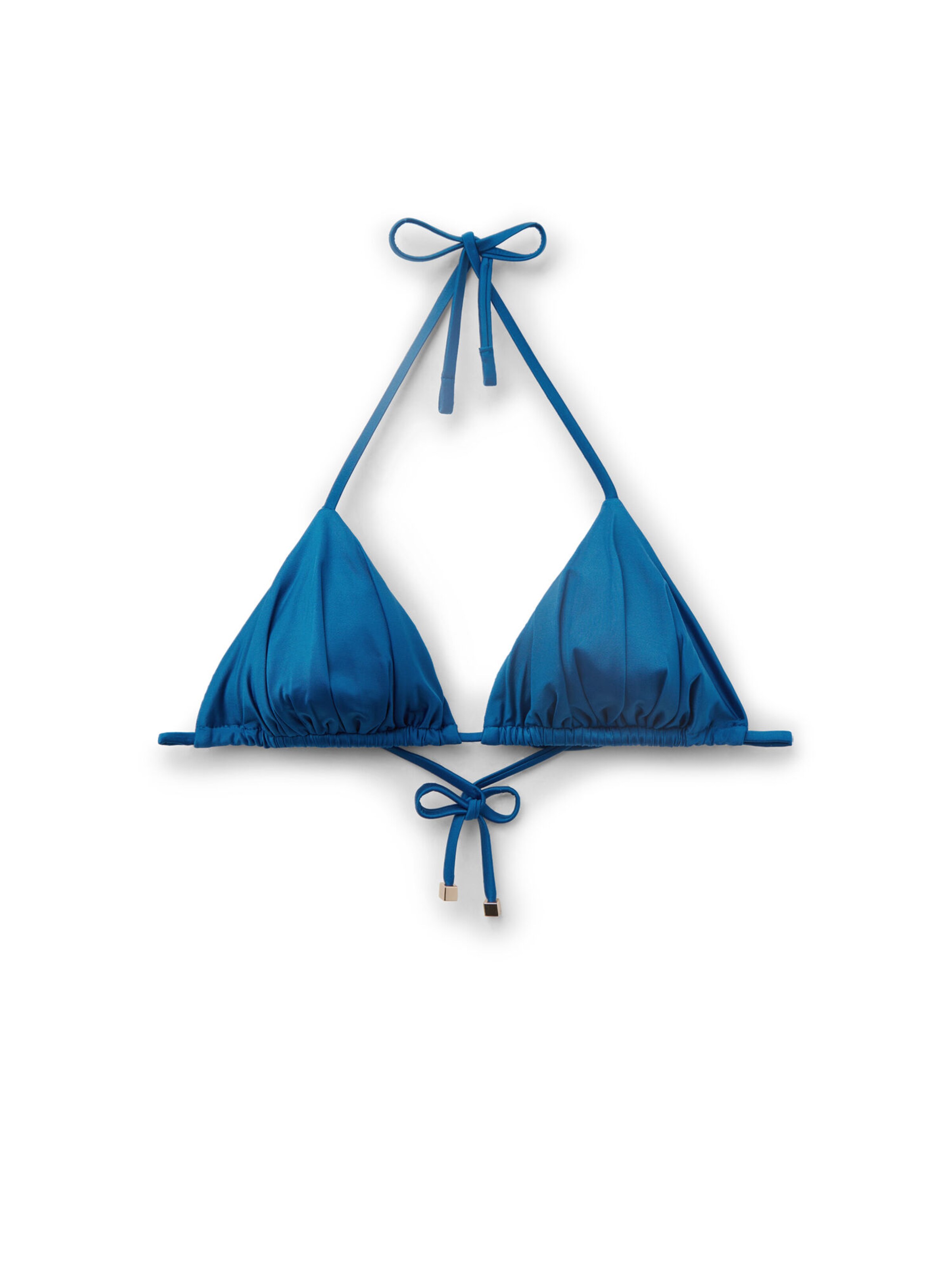 CALZEDONIA Bikinitop 'Shiny' in Blau: Vorderseite