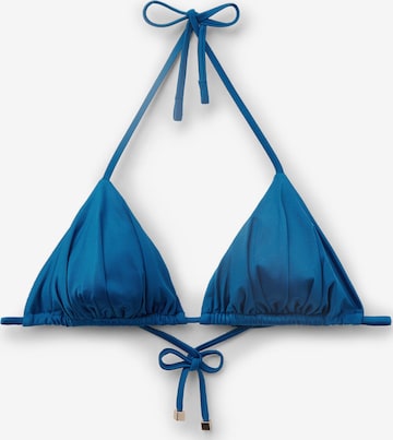 CALZEDONIA Bikinitop 'Shiny' in Blau: Vorderseite