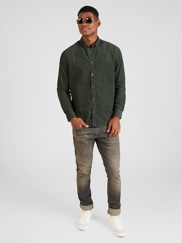 Samsøe Samsøe - Regular Fit Camisa 'Liam' em verde