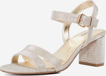 Sandales à lanières Dune LONDON en argent : devant