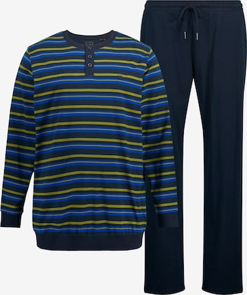 JP1880 Long Pajamas in Blue: front