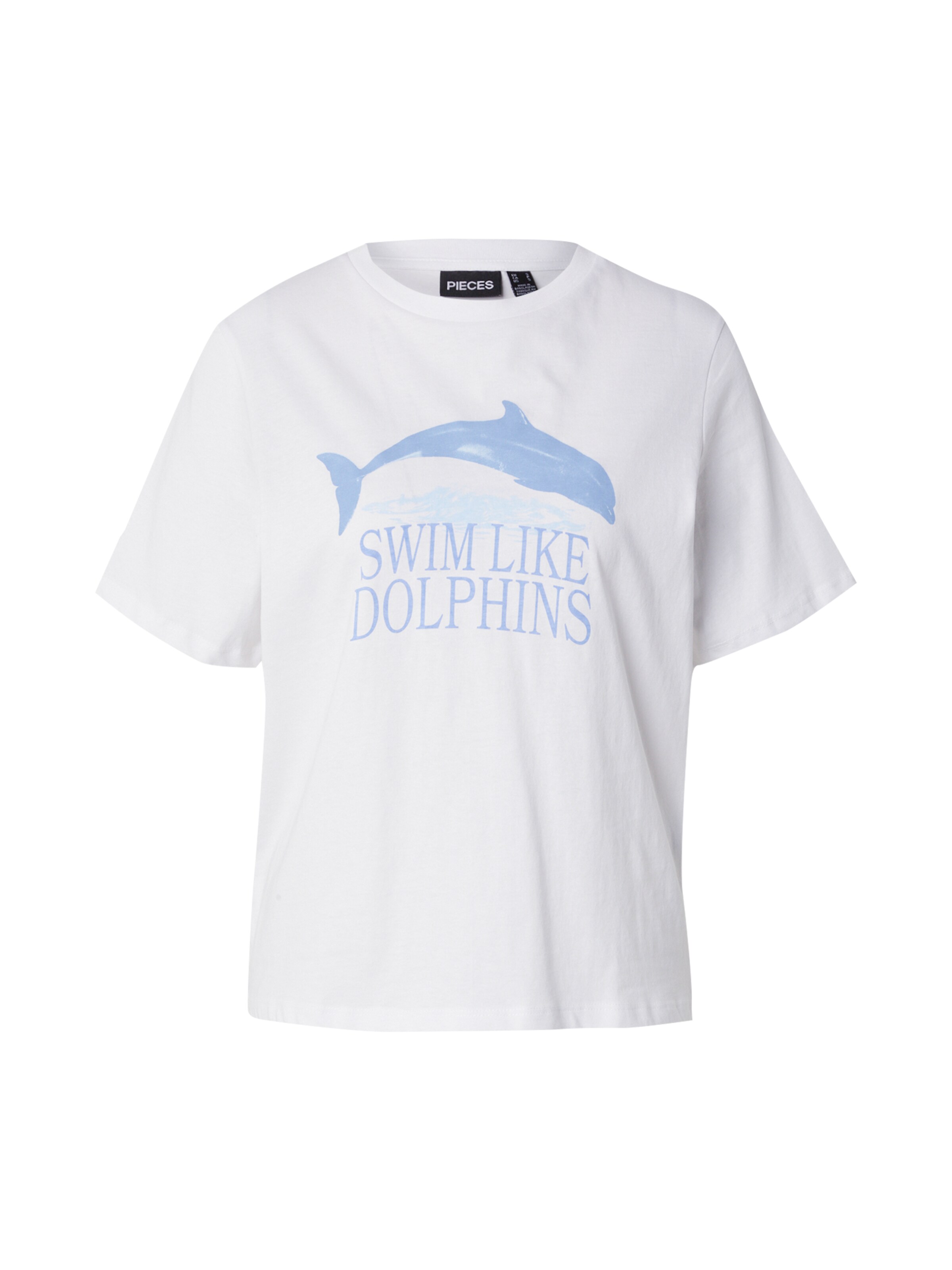 PIECES - Camisa 'PCBANDA' em branco: frente