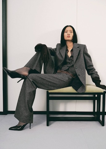 MANGO Wide Leg Hose 'Piper' in Grau