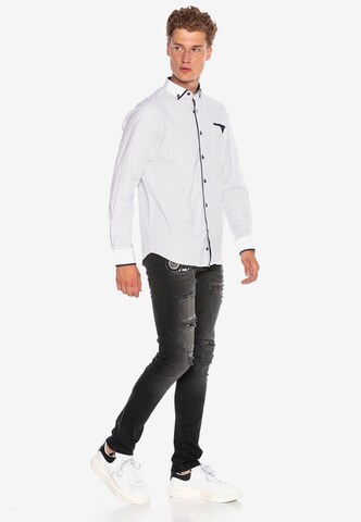 CIPO & BAXX Regular fit Button Up Shirt 'CLAYTON' in White