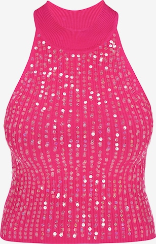 faina Вязаный топ 'Comfortable Collection' в Ярко-розовый: спереди