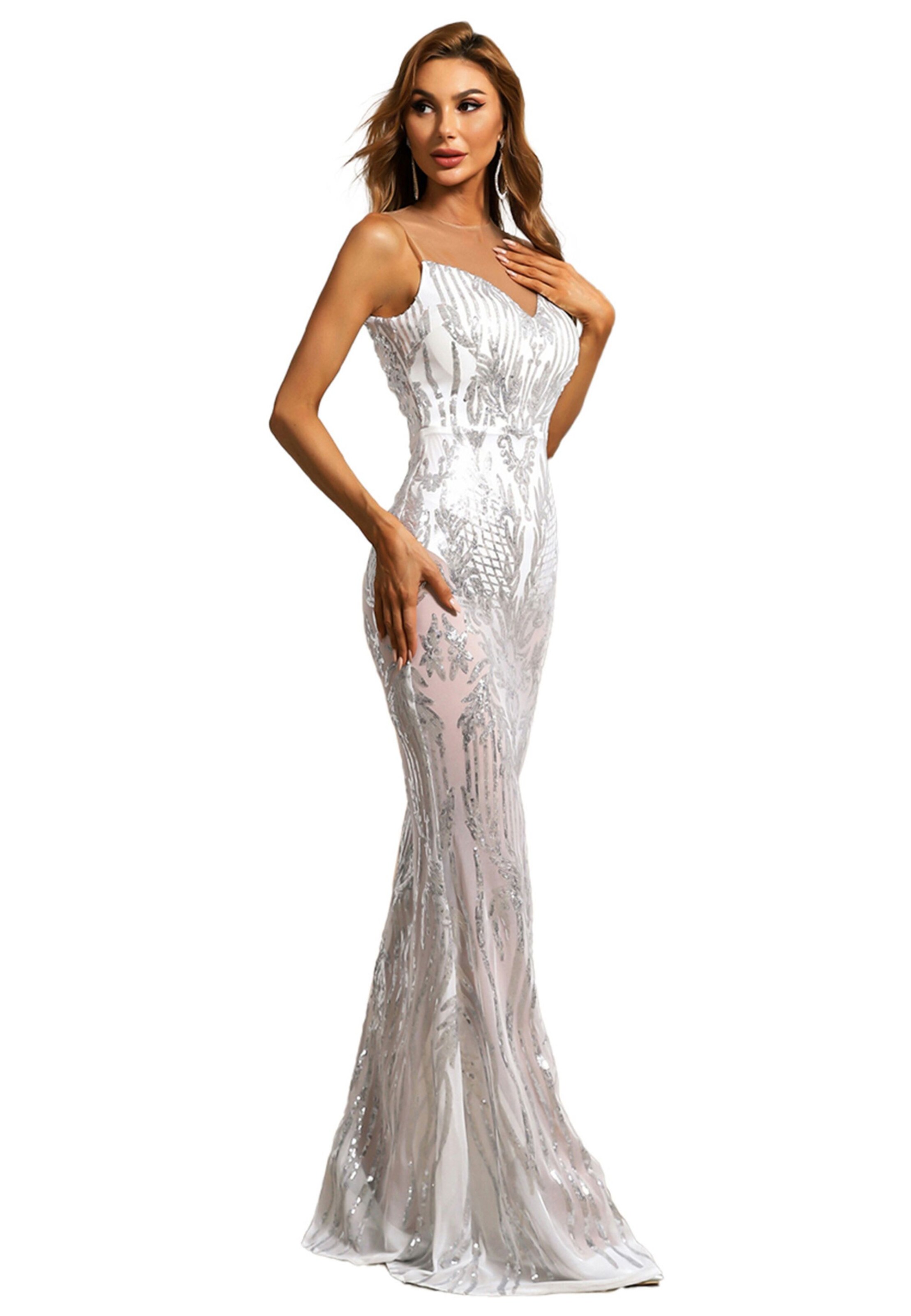 Moda Minx Abendkleid 'Larissa' in Silber