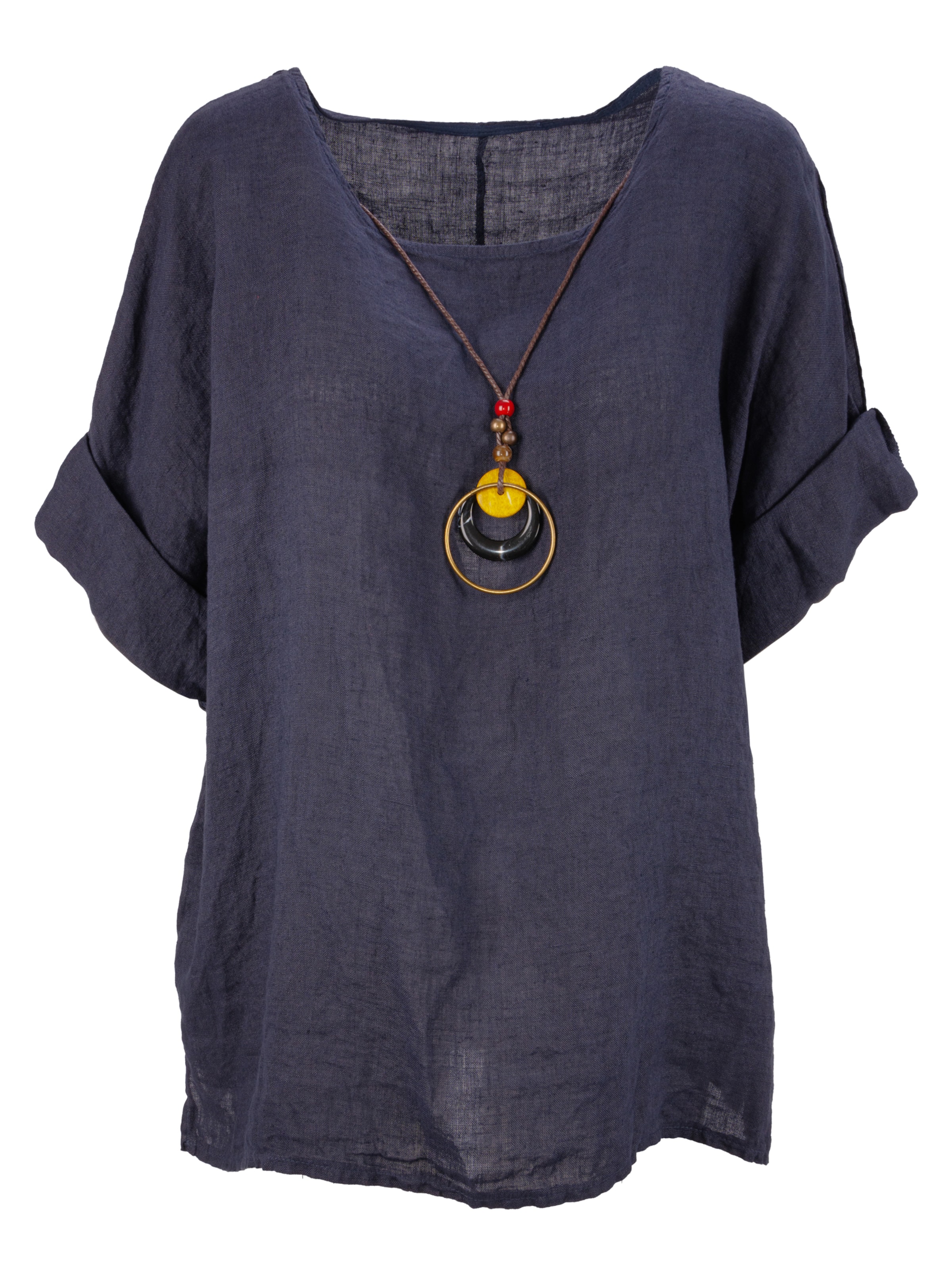 Seasons of April Bluse 'Lina' in Blau: Vorderseite