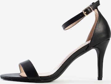 Celena - Sandalias con hebilla 'Celia' en negro: frente