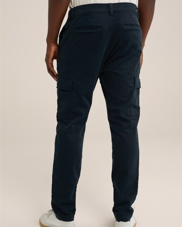 WE Fashion Tapered Cargobroek in Blauw