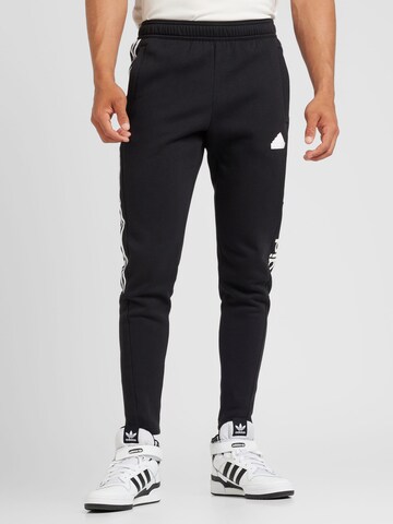 ADIDAS SPORTSWEAR Tapered Sporthose 'Tiro' in Schwarz: Vorderseite