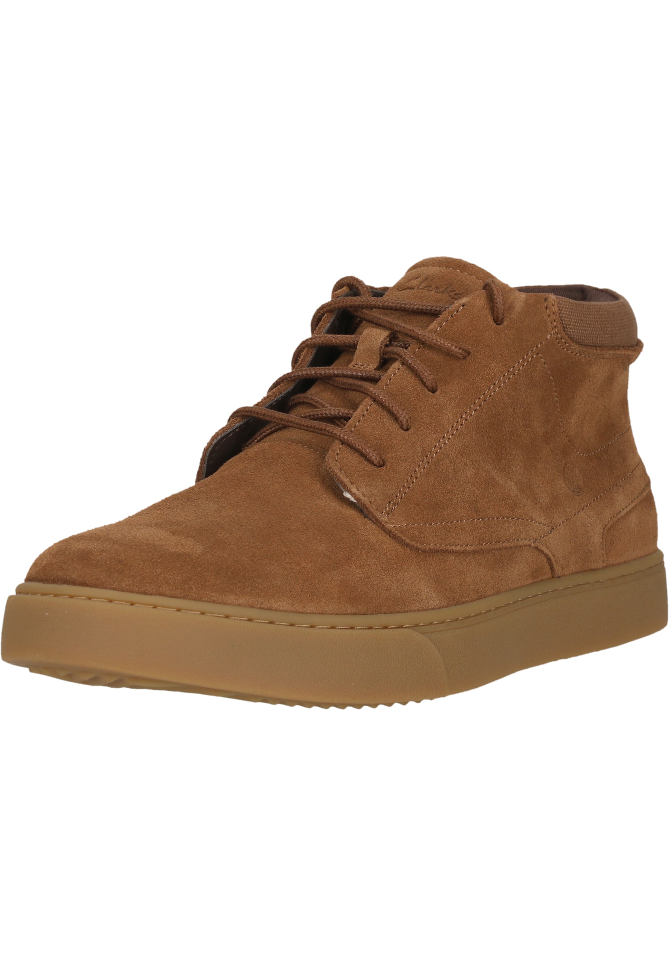 CLARKS Lace-up boots 'Lydford Mid' in Brown: front