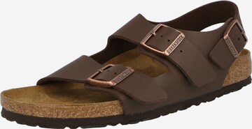 BIRKENSTOCK Sandály 'Milano' – hnědá: přední strana