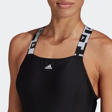 ADIDAS SPORTSWEAR Bustier Sportbadeanzug 'Tape' in Schwarz