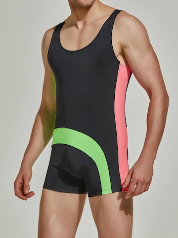 TAUWELL Athletic Underwear 'Fitness Wrestling' in Black: front