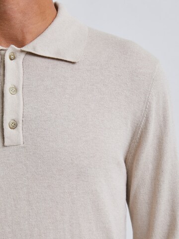 Bertoni Shirt 'Peder Slim Polo Knit' in Beige