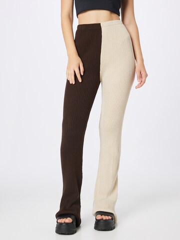 Daisy Street Flared Pants in Beige: front