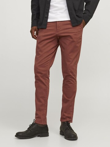 Slimfit Pantaloni eleganți 'JJIMarco JJBowie' de la JACK & JONES pe maro: față