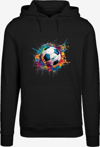Pull-over 'Bunte Fußball Grafik' F4NT4STIC en noir : devant