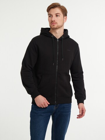 WEM Fashion Zip-Up Hoodie 'Spell' in Black: front