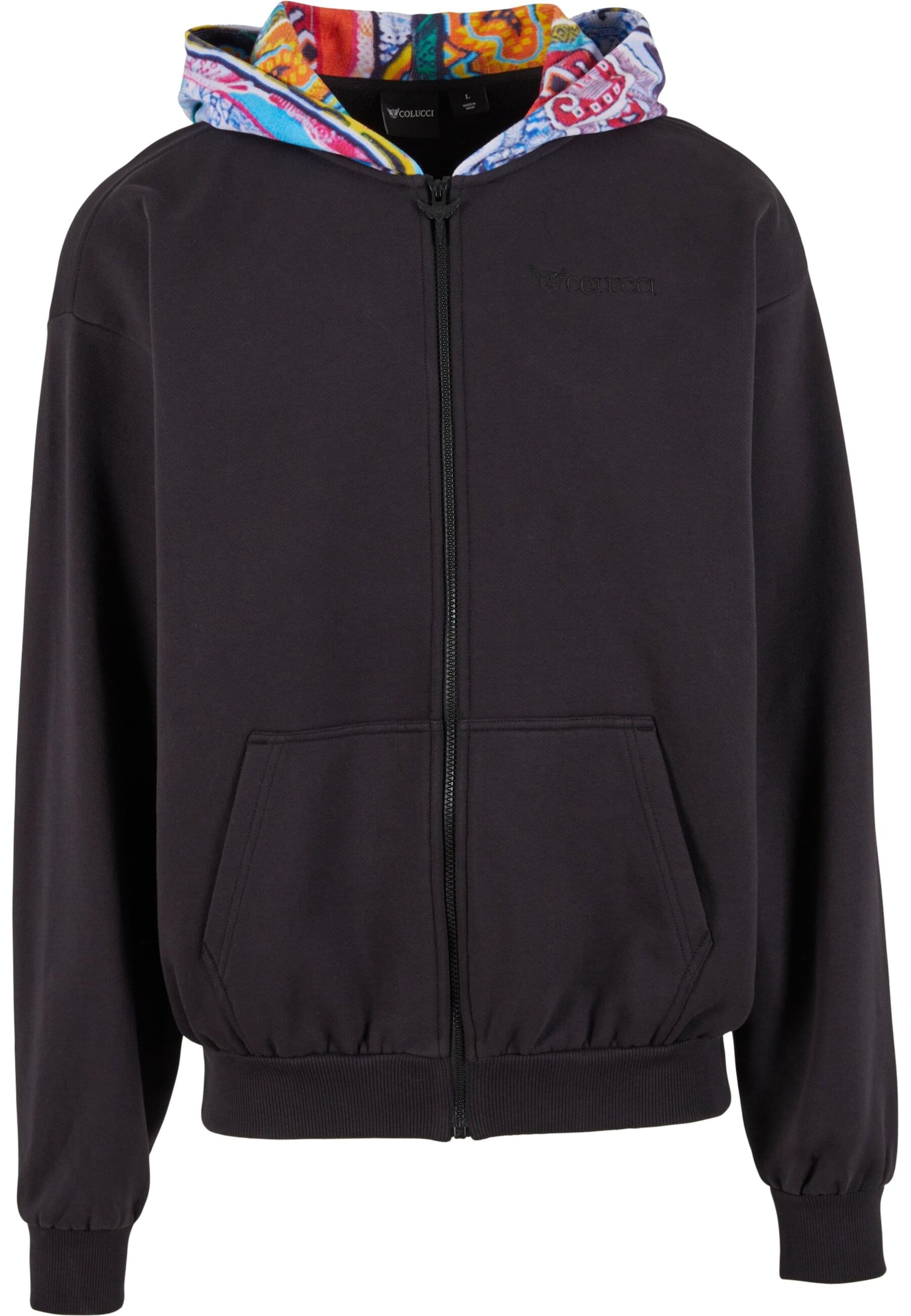 Veste de survêtement Colucci en noir : devant