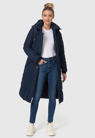 MARIKOO Winter coat 'Ayumii' in Blue: front