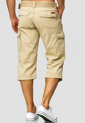 INDICODE JEANS Regular Shorts 'Nicolas Check' in Beige