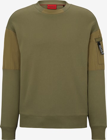 HUGO Sweatshirt 'Dastagno' in Groen: voorkant
