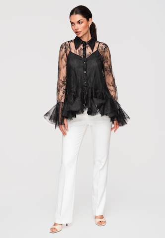 Ombre Blouse in Zwart: voorkant
