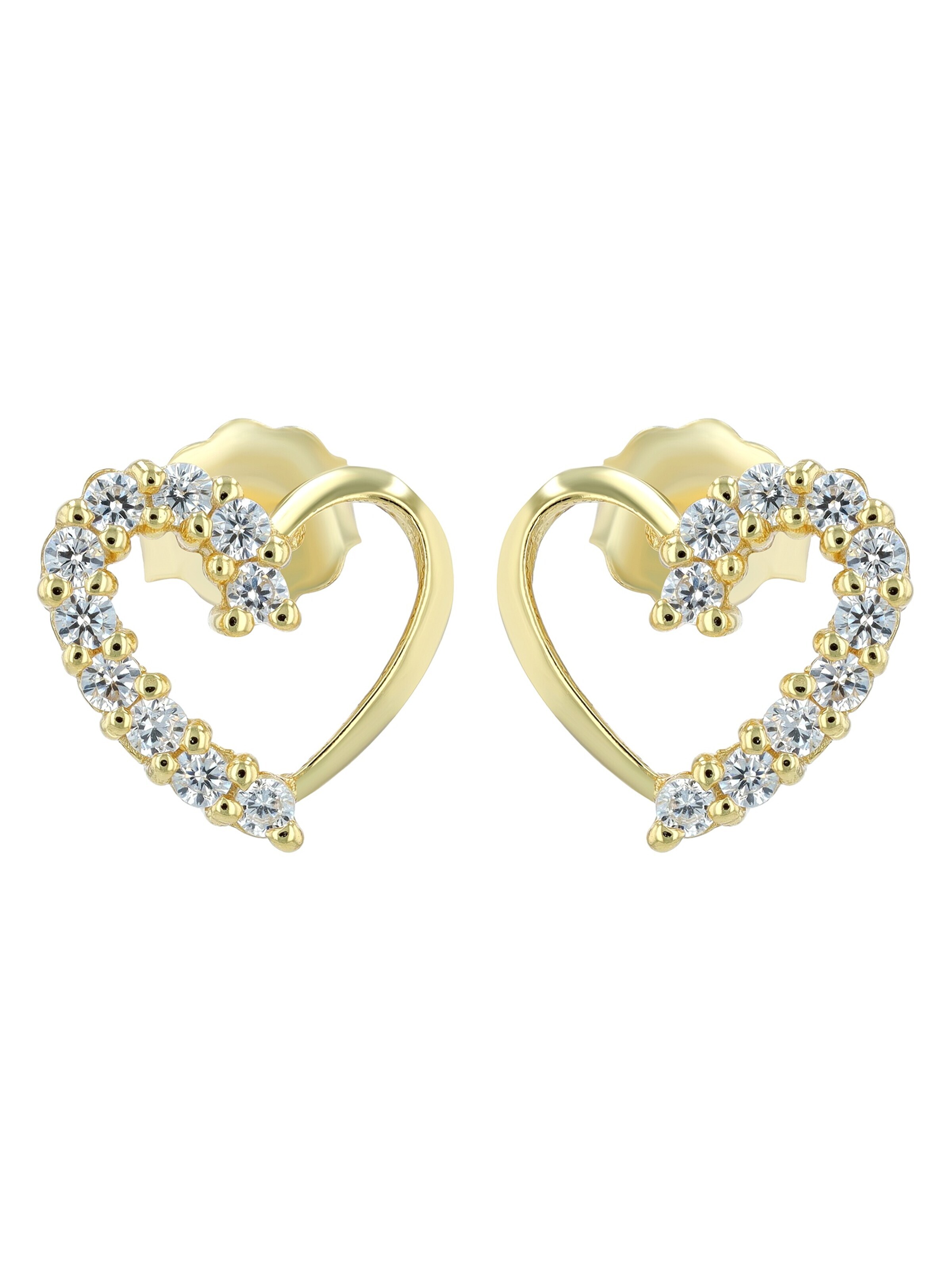 Akzent Earrings '"Selly" aus 925 Sterlingsilber, rhodiniert, langlebig' in Gold: front