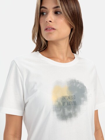 CAMEL ACTIVE T-Shirt mit Print aus nachhaltiger Baumwolle in Weiß