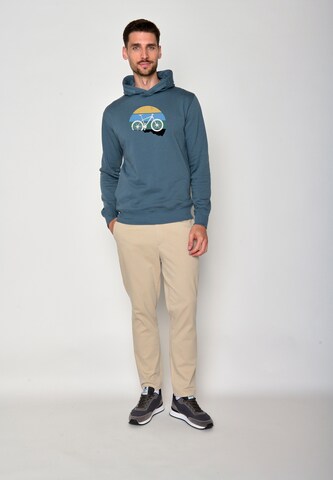GREENBOMB Sweatshirt 'Bike Downhill' in Blauw