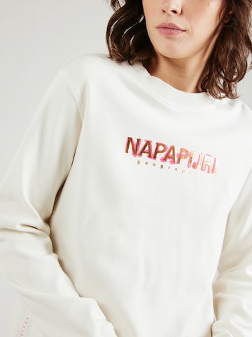 NAPAPIJRI Sweatshirt 'KREIS' in Weiß