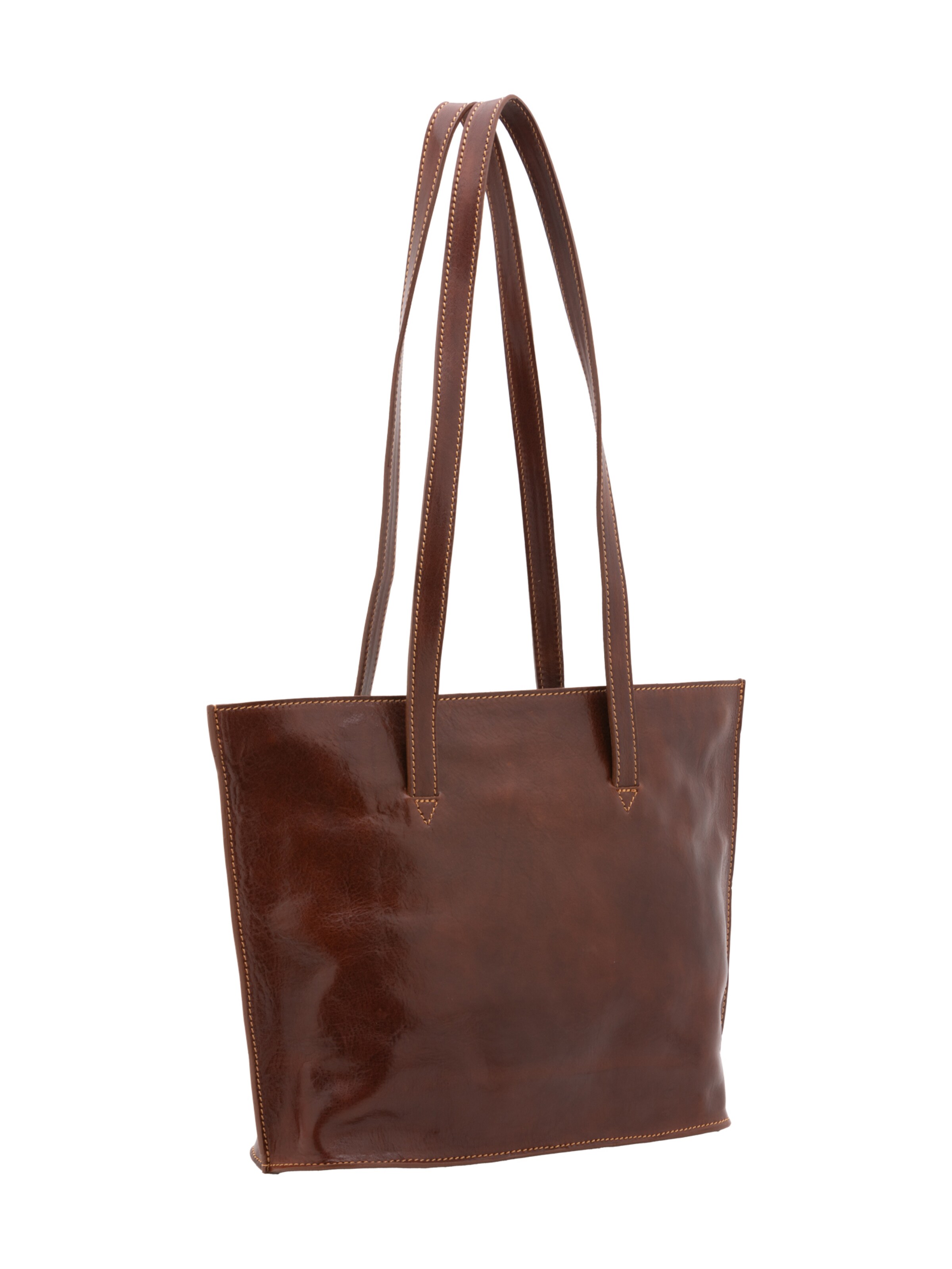 Borsa a spalla 'Borsa a Spalla Donna Pelle Vacchetta - Chiusura Zip Made in Italy' di I Fratelli in marrone