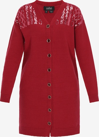 usha BLACK LABEL Strickjacke in Rot: Vorderseite