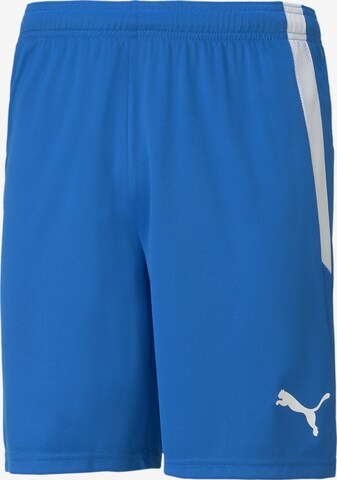 Regular Pantalon de sport 'TeamLIGA' PUMA en bleu : devant