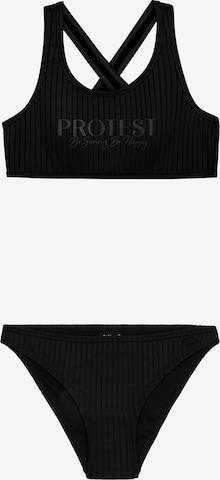 PROTEST Bikini 'PRTMOON JR' in Schwarz: Vorderseite