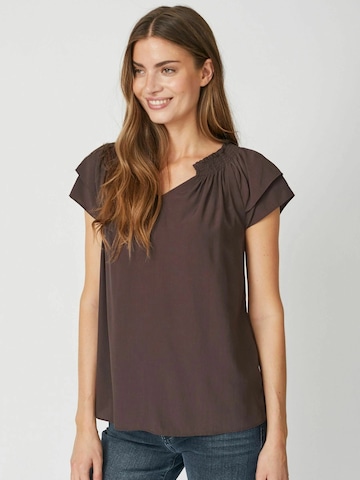 co'couture Bluse 'Sunrise' in Braun: Vorderseite