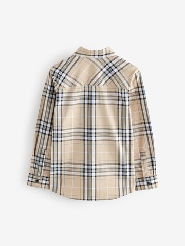 Next Regular fit Button Up Shirt in Beige