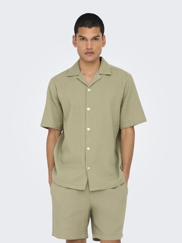 Only & Sons Regular fit Overhemd 'ONSBertil' in Grijs: voorkant