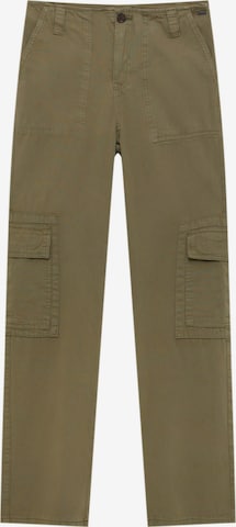 Pull&Bear Regular Cargo trousers in Green: front