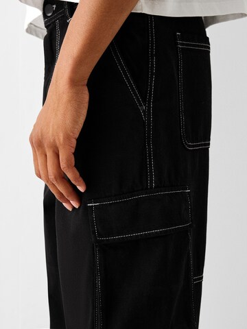 Loosefit Pantalon cargo Bershka en noir