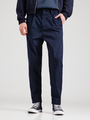 G-STAR Tapered Παντελόνι πλισέ σε μπλε: μπροστά