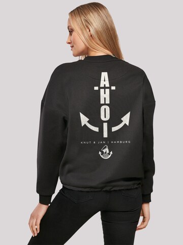 F4NT4STIC Sweatshirt 'Ahoi Anker Knut & Jan Hamburg' in Schwarz: predná strana