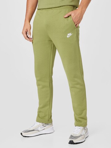 Nike Sportswear Regular Pants 'CLUB FLEECE' in Green: front
