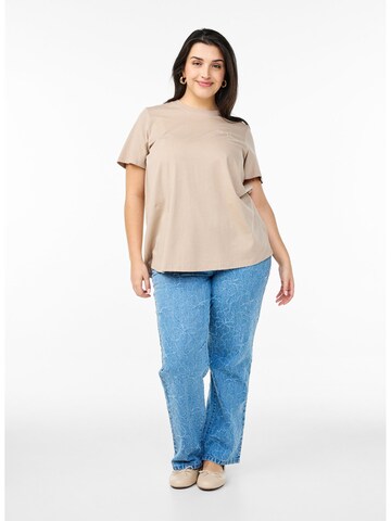 T-shirt 'CHARLIN' Zizzi en marron