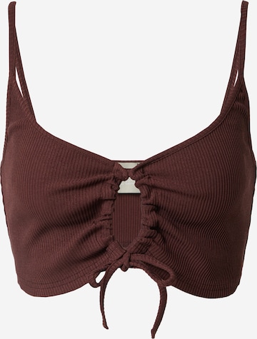 ABOUT YOU x Sofia Tsakiridou Top in Brown: front