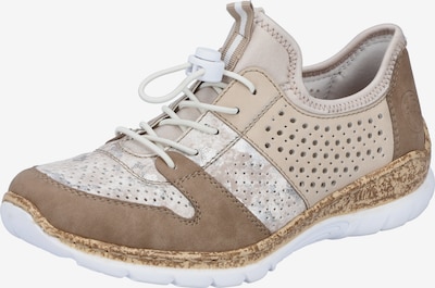 Rieker Chaussure de sport à lacets en beige / marron / blanc, Vue avec produit